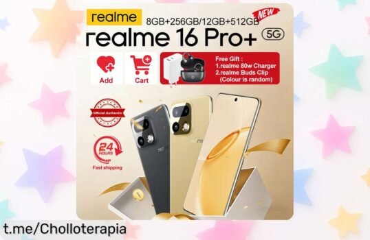 Increíble smartphone Realme 16 Pro Plus 5G con cámara de 200MP y pantalla AMOLED, ¡rebajado a un precio loco que no puedes dejar pasar!