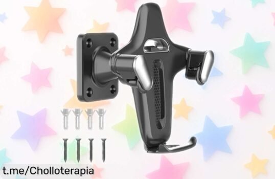 Increíble soporte de ducha para móvil con base giratoria 360 grados, un ofertón que vuela: ¡disfruta tus vídeos mientras te duchas o cocinas! No dejes pasar esta oportunidad única.