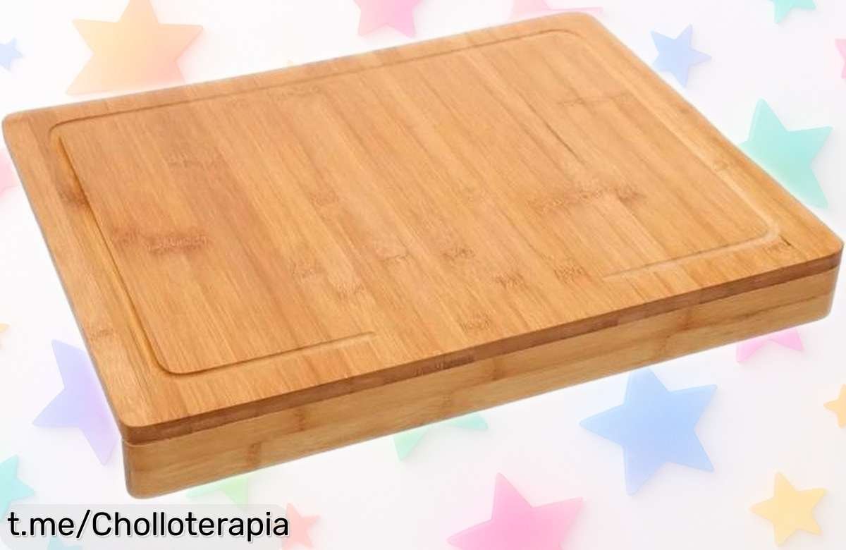 Increíble tabla de cortar de bambú MAXHOME, un chollo que vuela al mejor precio; cocina con estilo y naturalidad ¡no te quedes sin la tuya!