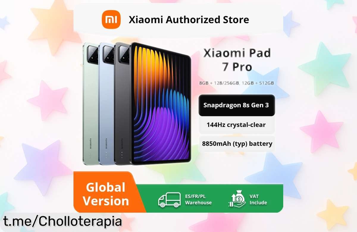 Increíble tableta Pad 7 Pro de Xiaomi con pantalla rápida y batería gigante a precio locura, ¡las unidades vuelan, siente la emoción de tenerla ya!
