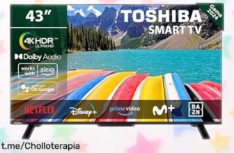 Increíble televisor Smart LED 43” Ultra HD 4K a un precio rebajado alucinante, ¡no te lo pierdas y transforma tus noches de cine en algo espectacular!