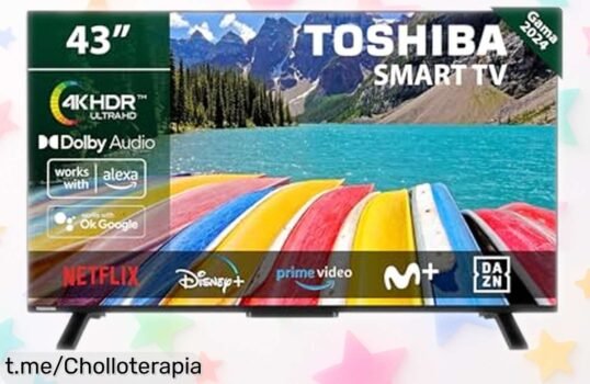 Increíble televisor Smart LED 43” Ultra HD 4K a un precio rebajado alucinante, ¡no te lo pierdas y transforma tus noches de cine en algo espectacular!