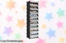 Increíble zapatero modular SONGMICS con 10 compartimentos, ¡organiza tu colección de zapatos ya y sorpréndete con el oferta que no puedes dejar escapar!