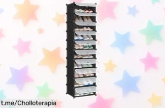 Increíble zapatero modular SONGMICS con 10 compartimentos, ¡organiza tu colección de zapatos ya y sorpréndete con el oferta que no puedes dejar escapar!