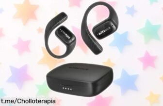 Increíbles auriculares inalámbricos BlitzRock con sonido nítido y batería para todo el día, ¡super chollo que no querrás dejar escapar!