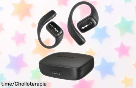 Increíbles auriculares inalámbricos BlitzRock con sonido nítido y batería para todo el día, ¡super chollo que no querrás dejar escapar!