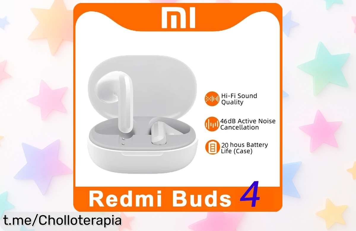Increíbles auriculares inalámbricos Xiaomi RedmiBuds 4 Lite: ¡sonido potente, resistencia IP54 y 20 horas de música a un precio de escándalo que no puedes dejar pasar!