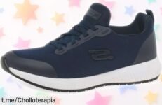 Increíbles zapatillas Skechers SQUAD SR para mujer con suela antideslizante y espuma viscoelástica, ¡un ofertón que hará sonreír tus pies y tu bolsillo!