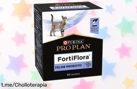 Inigualable pack de 30 sobres de Fortiflora probiótico Purina Pro Plan, ¡aprovecha este precio increíble para cuidar a tu gato justo cuando lo necesita!