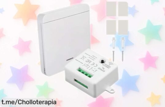 Interruptor de luz inalámbrico 433MHZ: instalación fácil, sin cables y a vuelta de mano. ¡Aprovecha este precio loco antes que se agote!