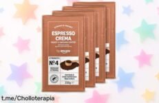 Irresistible pack de 4 cafés molidos Natural Espresso by Amazon, sabor intenso y toque de chocolate, ¡rebajado a un precio loco que volará rápido! No te lo quedes sin probar.