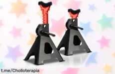 Juego de 2 gatos de apoyo Jopassy ajustables para coches hasta 3 toneladas a precio loco, ¡súper resistentes y seguros! No te pierdas este ofertón que vuela.