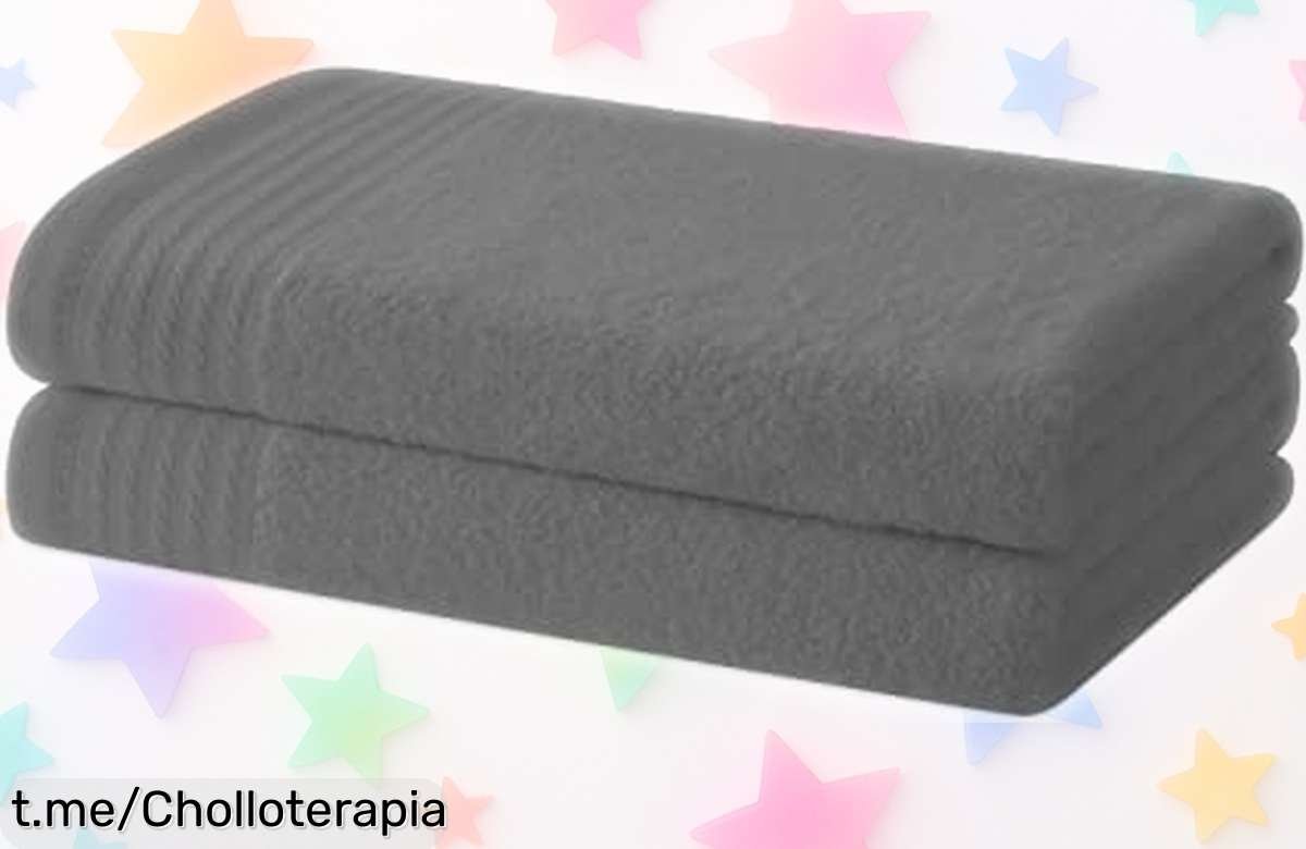 Juego de 2 toallas Degrees Home que secan al instante y son super resistentes, ¡una oferta imperdible que hará que cada ducha sea un placer!