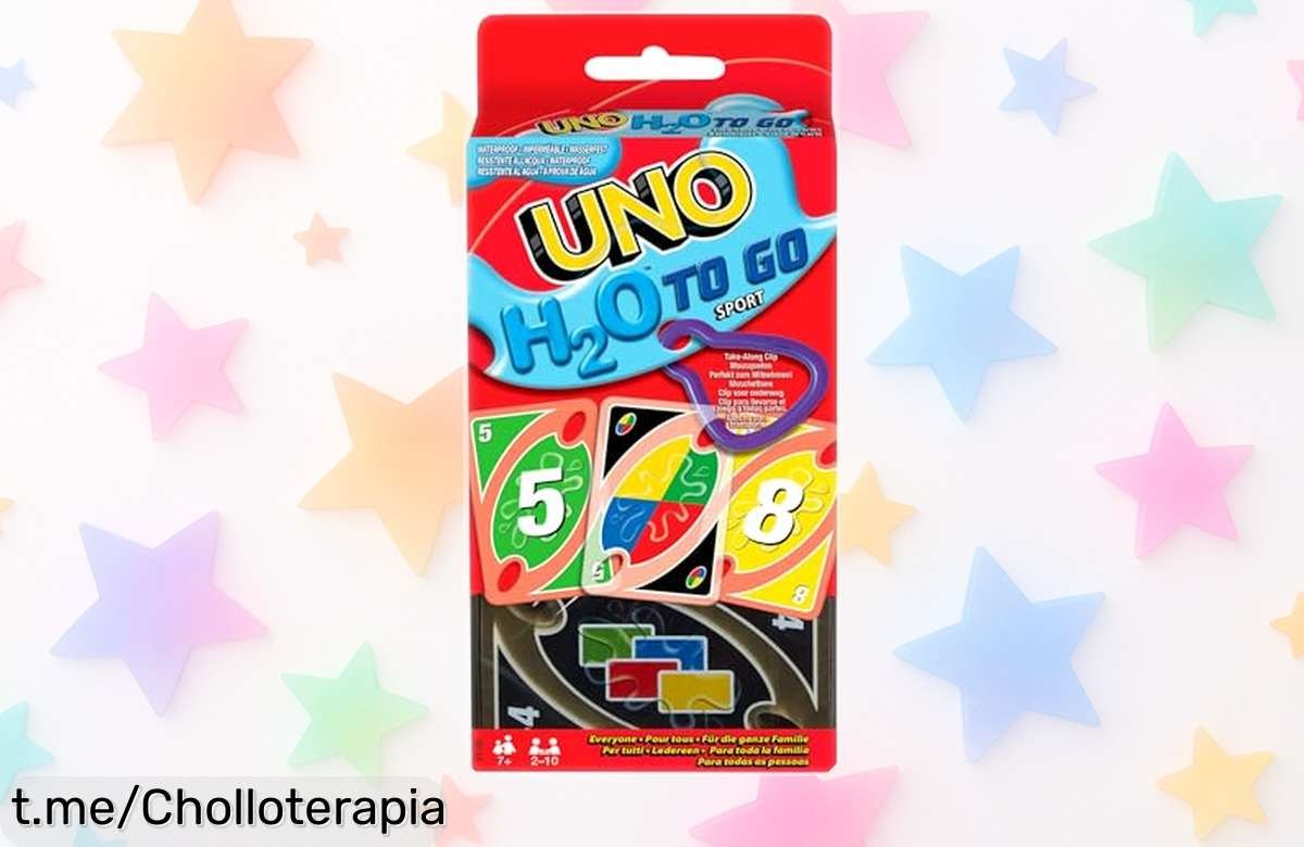 Juego de cartas UNO H2O irrompible y resistente al agua, perfecto para aventuras en cualquier lugar ¡No te quedes sin el tuyo, este super chollo vuela!