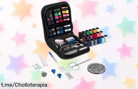 Kit de costura de viaje completo con tijeras y botones a precio loco, ¡no te quedes sin el tuyo! Perfecto para arreglos rápidos donde sea. Aprovecha antes de que se agote.