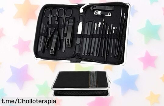 Kit de manicura y pedicura 26 piezas con herramientas de acero inoxidable a precio ridículo, ¡no te quedes sin el tuyo! Tus manos y pies lo agradecerán.