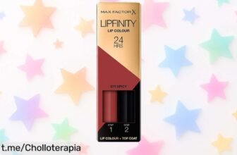 Labial líquido Max Factor Lipfinity 24hrs con color y brillo que aguanta todo el día, ¡rebajado a un precio locazo! No te lo pienses, esto vuela y tú mereces llevarlo.