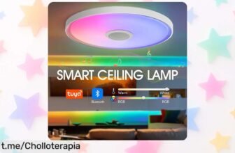Lámpara LED de techo inteligente con altavoz y colores RGB: crea el ambiente perfecto en casa por un precio de risa, ¡no te quedes sin la tuya!