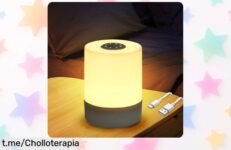 Lámpara LED táctil VMUTGA para mesita: perfecta luz suave y batería que dura toda la noche, ahora a un precio de escándalo. ¡No dejes que se te escape!