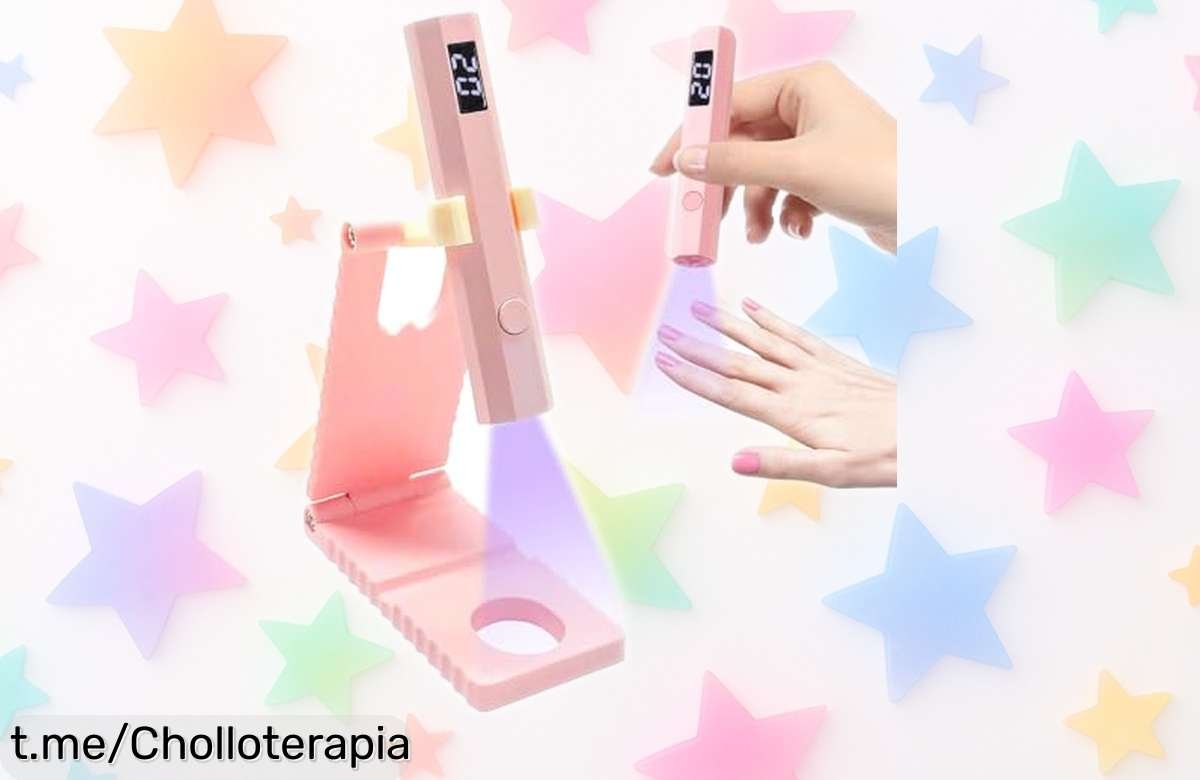 Lámpara UV Led para uñas recargable que hará brillar tu manicura en casa a un precio de escándalo, no lo dejes escapar y luce unas manos espectaculares ya mismo.