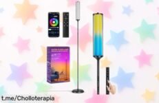 Lámpara de pie LED OUTON con mando y app: ilumina tu mundo con 16 millones de colores al mejor precio ¡aprovecha esta oferta antes que se acabe!