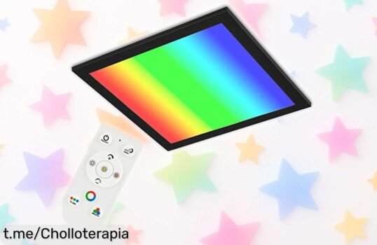 Lámpara de techo ultrafina RGB BRILONER con 1800 lúmenes a un precio que vuela: transforma tu hogar y sorpréndete con el ambiente... ¡No te quedes sin ella!