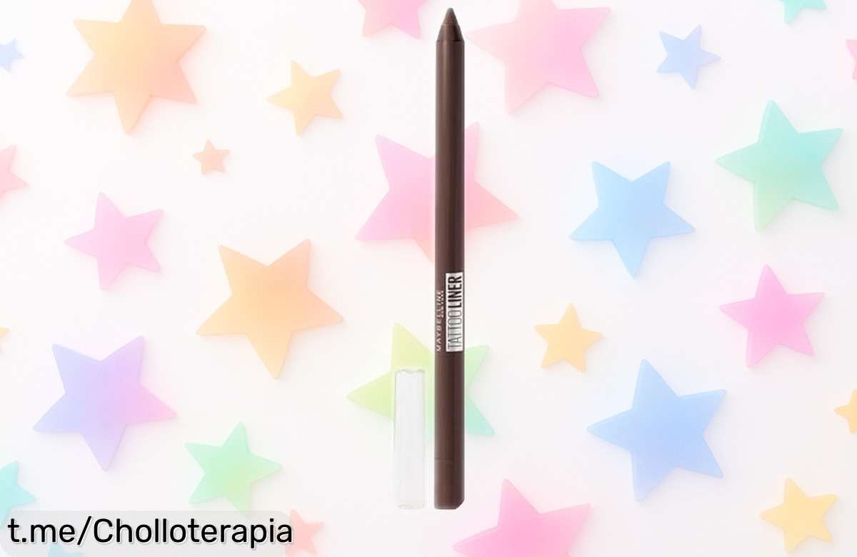 Lápiz de ojos waterproof Maybelline Tattoo Liner a precio loco que no se corre ni transfiere, ¡renueva tu mirada antes de que vuelen las unidades!