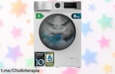 Lavadora carga frontal de 8 kg con motor inverter y vapor a precio de ganga, ¡lleva la ropa perfecta a casa antes de que se escape esta oportunidad única!