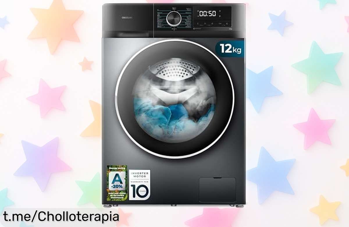Lavadora de carga frontal 12kg con motor inverter y vapor, limpieza automática y precios locos: no dejes pasar esta oportunidad ¡tu ropa te lo agradecerá!
