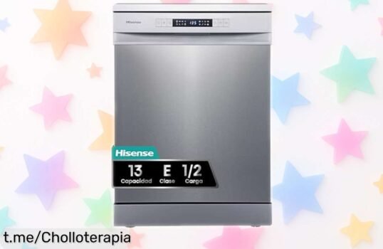 Lavavajillas Hisense HS622E10X súper silencioso y rápido en 30 minutos a un precio que no cuadra; ¡date prisa antes de que se agoten!