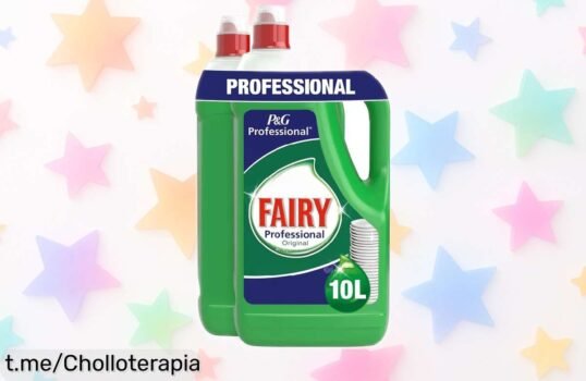 Lavavajillas líquido Fairy Profesional 2x5 L, limpieza extrema a precio de risa: ¡Aprovecha la oferta y di adiós al frote para siempre!