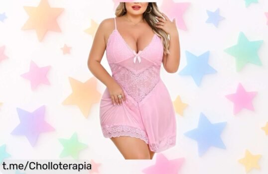 Lencería sexy plus size con tirantes ajustables, un pedazo de elegancia a precio de ganga que te hará sentir única y lista para brillar en esas noches especiales.