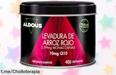 Levadura de arroz rojo Aldous en pack de 400 comprimidos: rebaja impresionante para cuidar tu corazón, ¡consigue este ofertón antes de que se acabe!
