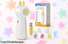 Lima eléctrica para uñas de bebé Ciervo Amarillo con luz LED: ¡bajada de precio impresionante! No te quedes sin la tuya, son horas de cuidado en minutos y a un precio que vuela.