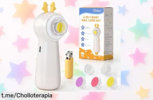 Lima eléctrica para uñas de bebé Ciervo Amarillo con luz LED: ¡bajada de precio impresionante! No te quedes sin la tuya, son horas de cuidado en minutos y a un precio que vuela.