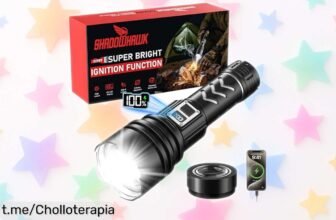 Linterna táctica recargable Shadowhawk: ¡Un ofertón explosivo con 1 millón de lúmenes! No te quedes sin la tuya antes de que se agote. La oscuridad no tiene oportunidad.