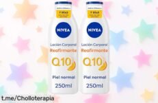 Loción corporal reafirmante NIVEA Q10 en pack de 2, ¡super chollo para una piel más firme e hidratada hasta 48h! Cuida tu piel y siente la diferencia desde ya.