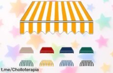 Lona de repuesto para toldo YCBTPS que bloquea el 95% del sol y repele la lluvia, precio de escándalo ¡últimas unidades volando! Dale a tu terraza un respiro increíble ya mismo.