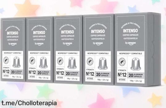 Lote de 100 cápsulas de café intenso compatible con Nespresso, el super chollo que necesitas para empezar tus mañanas con energía y sabor irresistible. ¡No te quedes sin ellas!