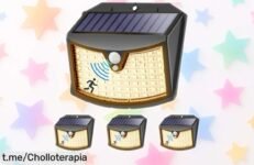 Luces solares de exterior con sensor Giliwosy, 4 focos LED a precio loco que iluminarán tus noches; ¡aprovecha este ofertón antes de que se vayan volando!