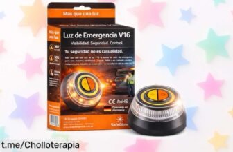 Luz de emergencia V16 con base magnética, visibilidad impresionante a 1 km por solo un chollazo; segura tus viajes y actúa rápido, ¡esta oferta vuela!