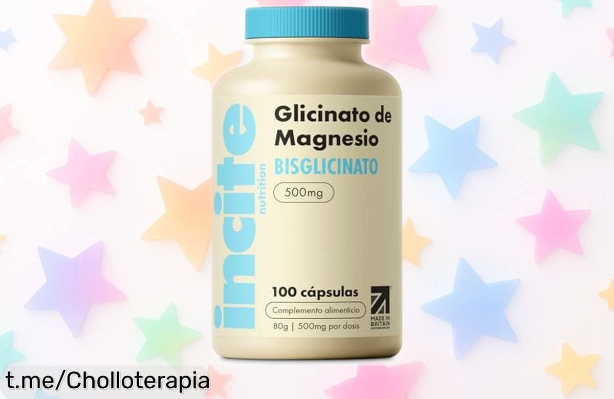 Magnesio bisglicinato 500 mg en bote de 100 cápsulas veganas: mejora tu sueño y recupera energía, ¡aprovéchalo antes que se acabe este super chollo!