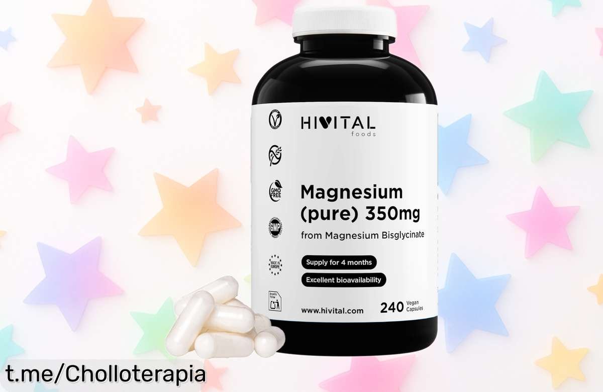 Magnesio puro en cápsulas veganas de HIVITAL, caídas de precio para recargar tu energía sin complicaciones. ¡Llévatelo ya y siente la diferencia!