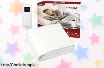 Manta eléctrica lavable con 10 niveles de calor y apagado automático a precio de ganga, ¡no te quedes sin la tuya porque vuelan rapidísimo!