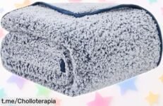 Manta sherpa ultra suave y calentita EMME: oferta loca que no se ve todos los días, ¡no dejes que te la quiten antes de llegar a casa!