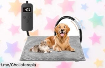 Manta térmica para perros y gatos con temporizador, ¡ofertón inigualable para que tu mejor amigo esté calentito y seguro! Aprovecha este super chollo antes de que desaparezca.