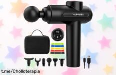 Masajeador muscular RELAXTY con 30 niveles y 6 cabezales, ahora a un precio de ganga que no puedes dejar pasar; ¡tu momento de relajación te espera!