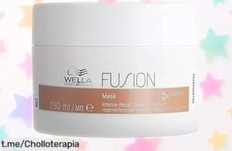 Mascarilla reparadora Wella Professionals Fusion que transforma tu pelo seco y dañado en uno brillante. Ofertón único, ¡a este precio corre que vuelan!