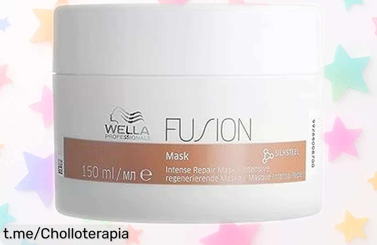 Mascarilla reparadora Wella Professionals Fusion que transforma tu pelo seco y dañado en uno brillante. Ofertón único, ¡a este precio corre que vuelan!