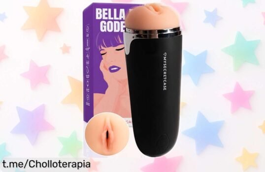 Masturbador masculino MySecretCase con 10 modos de vibración, ofertón irrepetible para disfrutar del placer realista sin complicaciones, ¡no te lo pierdas!